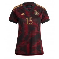 Echipament fotbal Germania Niklas Sule #15 Tricou Deplasare Mondial 2022 pentru femei maneca scurta